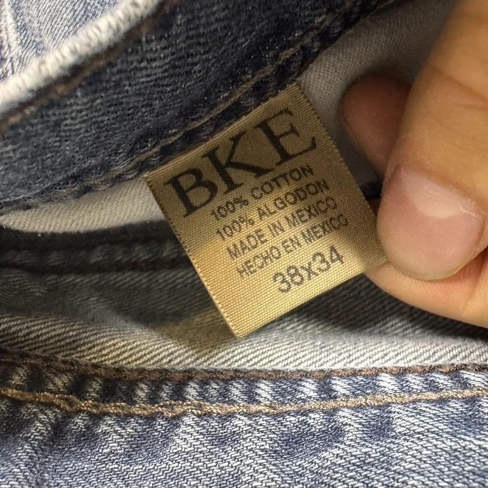 BKE Jeans Mens 38x34 Seth Bootcut Button‎ Fly Whisker Cowboy Baggy Y2K Grunge